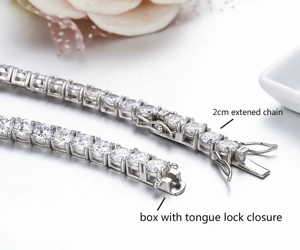 5 mm-es 16-20 cm-es sterling sier kerek CZ köves tenisz karkötők nőknek, pulzusok, pulzus karkötők, ékszerek_voghion.com