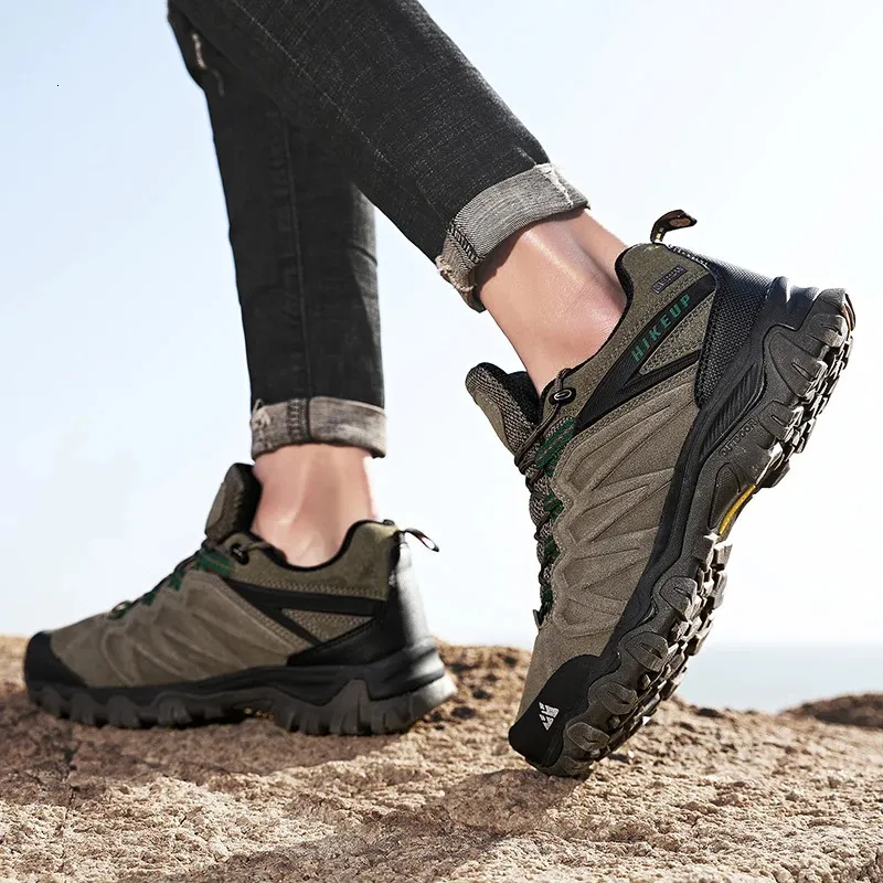 Herren Wanderschuhe Aus Leder Trekking Outdoor Kletterschuhe_voghion.com