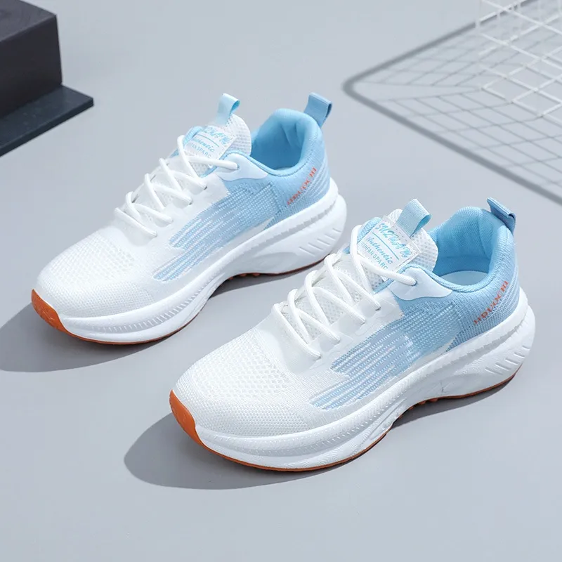 Primavera 2024 Nuevas zapatillas de running de suela blanda y transpirables para mujer de malla_voghion.com