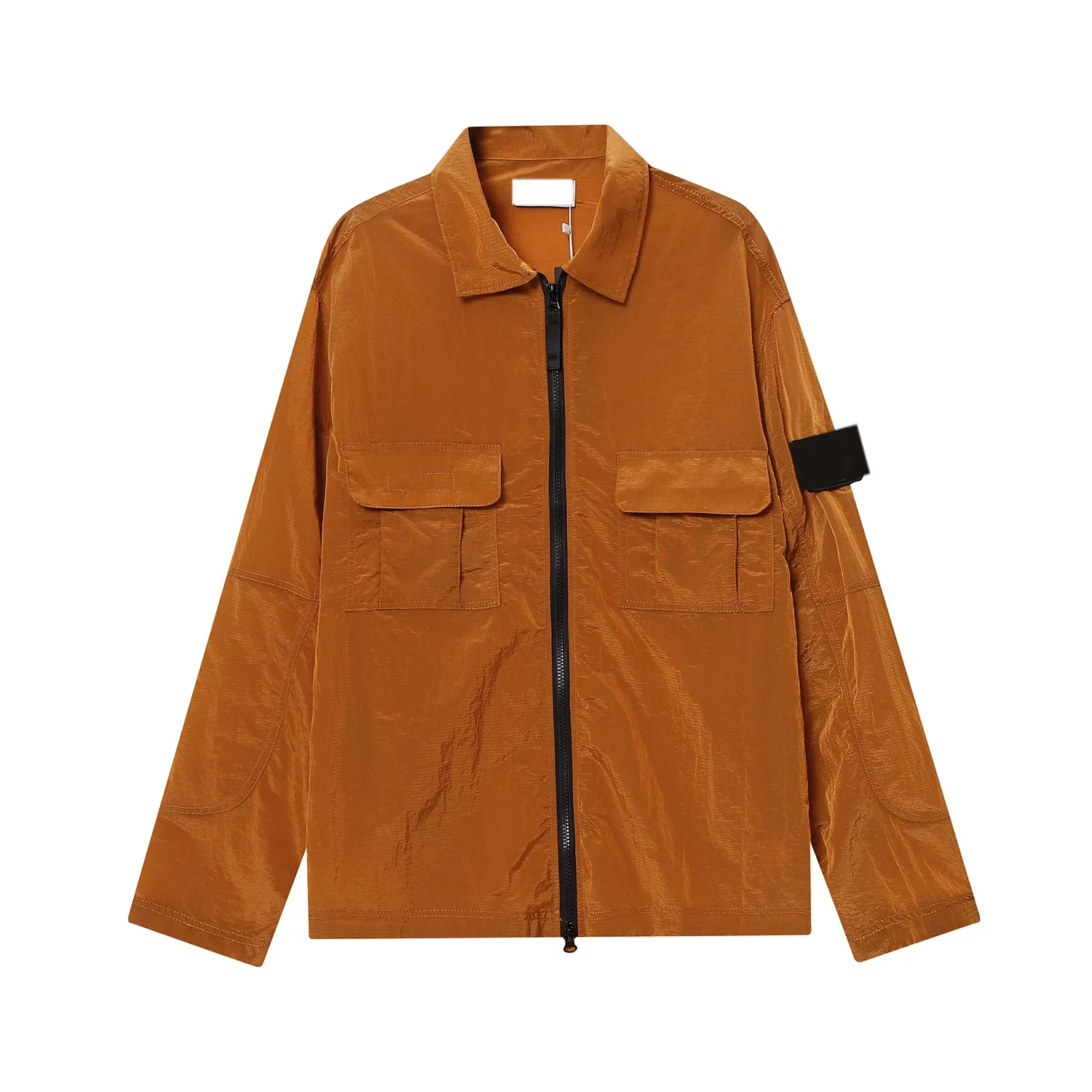 Erkek Ceketler 22ss Topstoney Bahar Pusula Rozet Kol Yama Taş Kadın Erkek Cep Mont Sokak Giyimi Turn Down_voghion.com