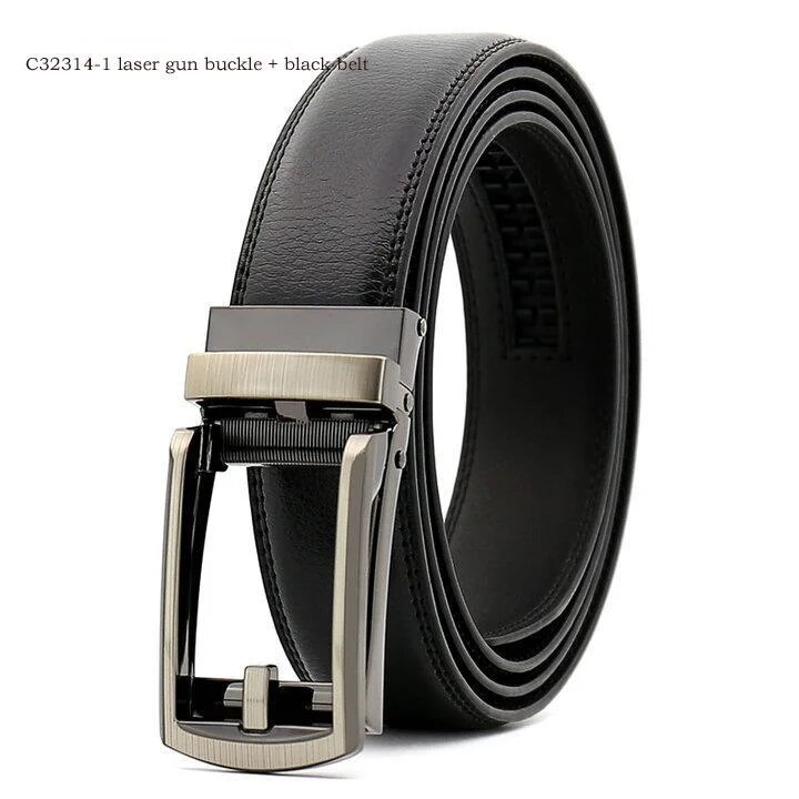 New Hot Selling Belt for Men's Imitation Needle Buckle Automatic Buckle Belt Size Three Good Leather Cowhide Belt_voghion.com