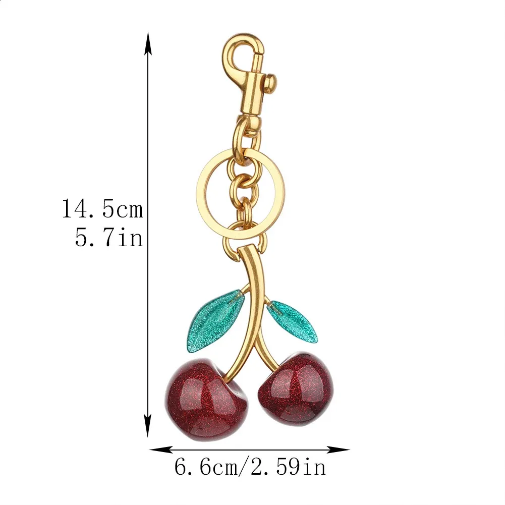 Cute Charm Handbag Keychain Womens Exquisite Internet- Crystal Cherry Bag Accessories High-Grade Pendant 240821_voghion.com