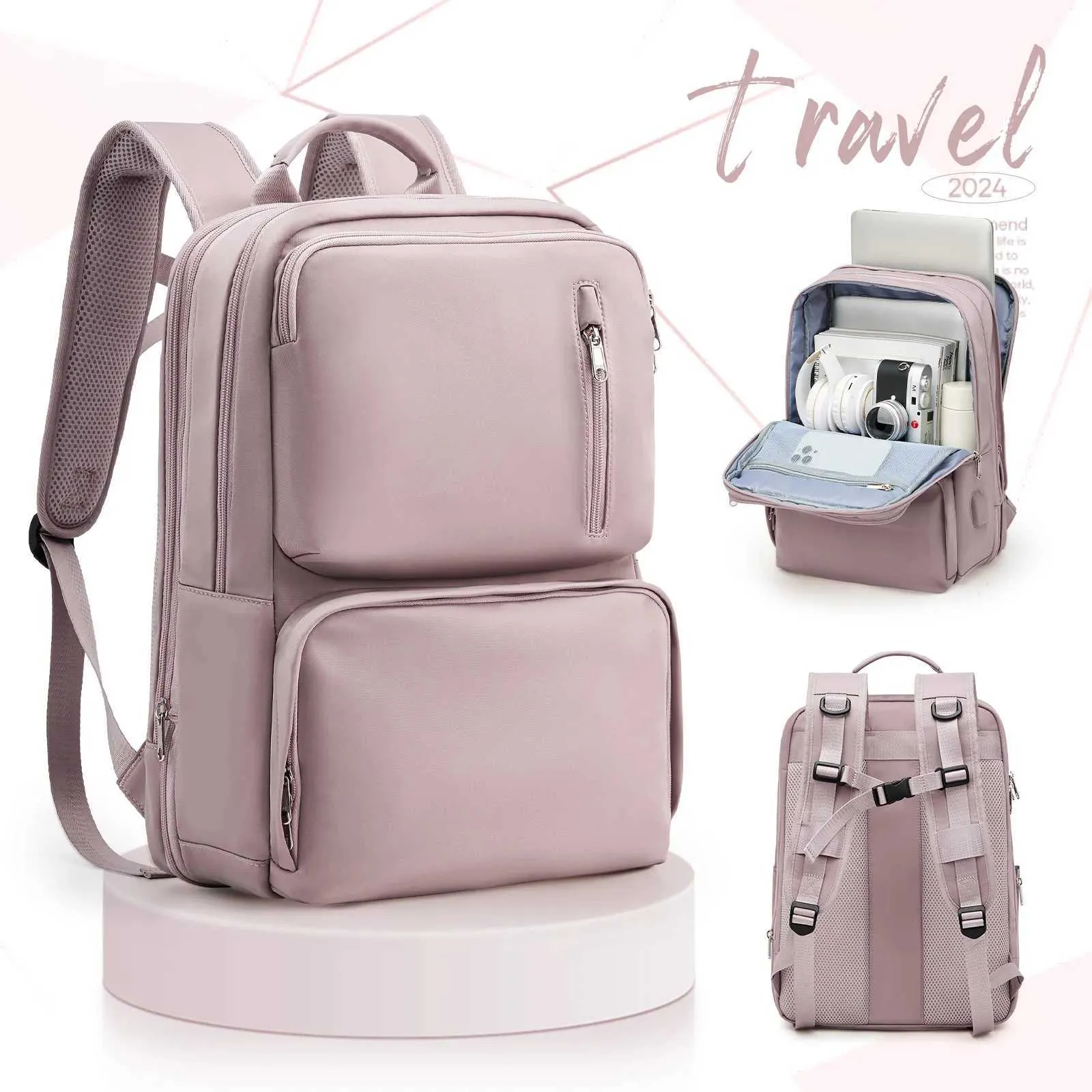 Travel Carry On College for Women 15.6 Inch Laptop Nurse Teacher Backpack Mens Ba241031_voghion.com