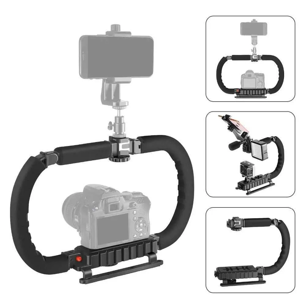 Action Stabilizer Grip Flash Bracket Holder Handle Professional Video Accessories For DSLR DV Camera Camcorder Smartphones CL24082_voghion.com