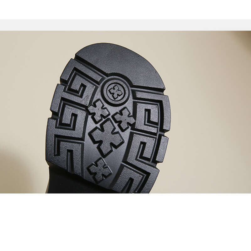 Loafer mit mittlerem Absatz, Damenschuhe mit dickem Absatz, vielseitiges, kleines Fußbett, schwarzes Leder_voghion.com