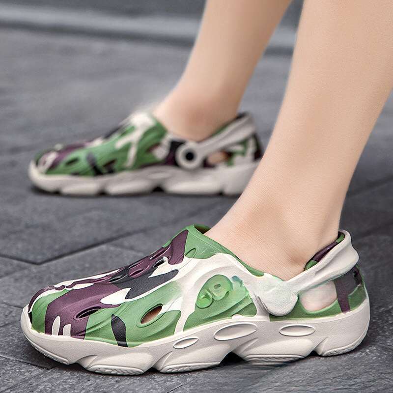Men's Summer Thick Bottom Sandals, Non-slip, Lightweight, Youth Perforated Breathable Mesh_voghion.com