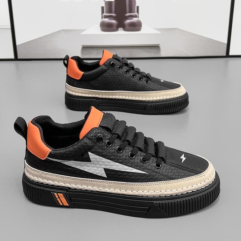 Vielseitige Casual Boardschuhe für Herren im Frühling, Teenager können auf Lederoberflächen treten, mit dicken Sohlen_voghion.com