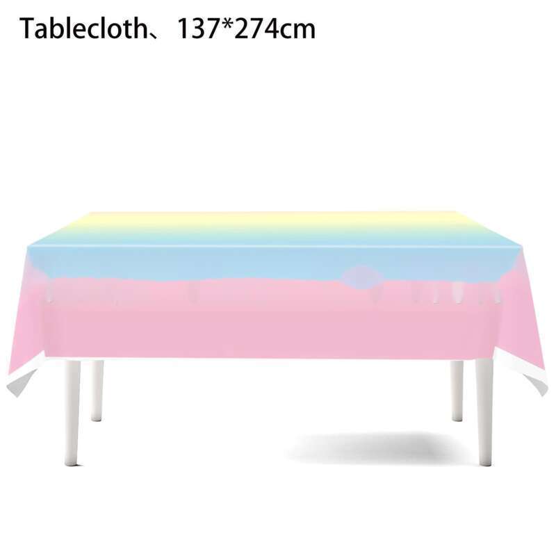 Decorațiuni de masă din plastic PE de unică folosință pentru petreceri de ziua de naștere curcubeu_voghion.com