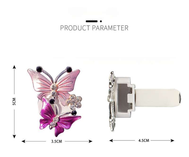 Bilsæt Tilbehør Clip Biltilbehør Farverig sommerfuglbalsam Air Outlet Parfume Decoration_voghion.com