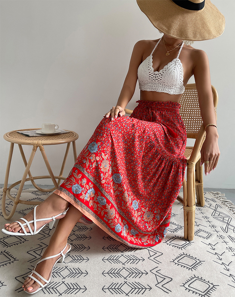 Damen Midirock Sommer Für Den Urlaub Plus Size Rock_voghion.com
