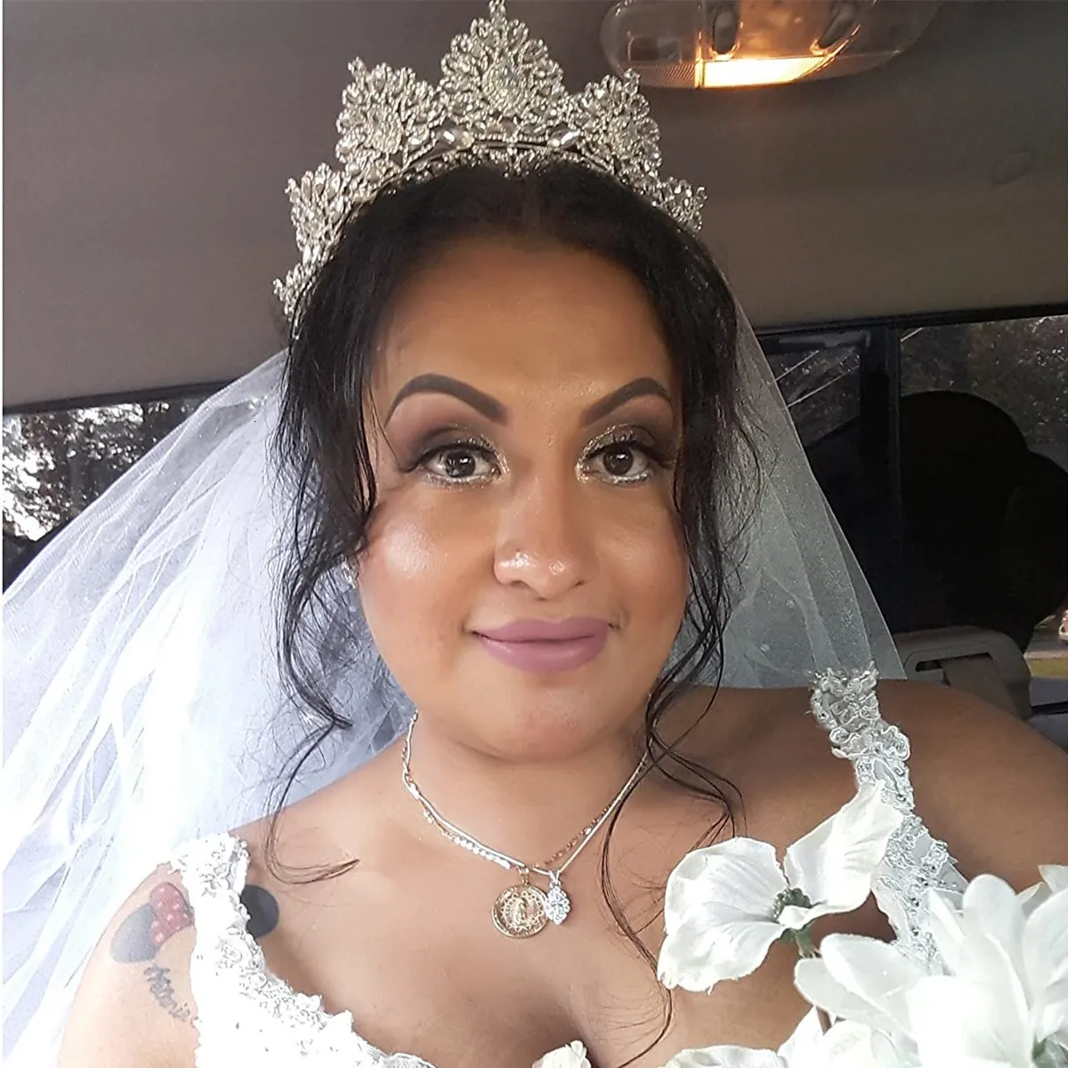 Gioielli Grandi diademi di cristallo barocco Corona nuziale per spose Accessori per capelli da donna Copricapi Principessa Concorso couronne_voghion.com