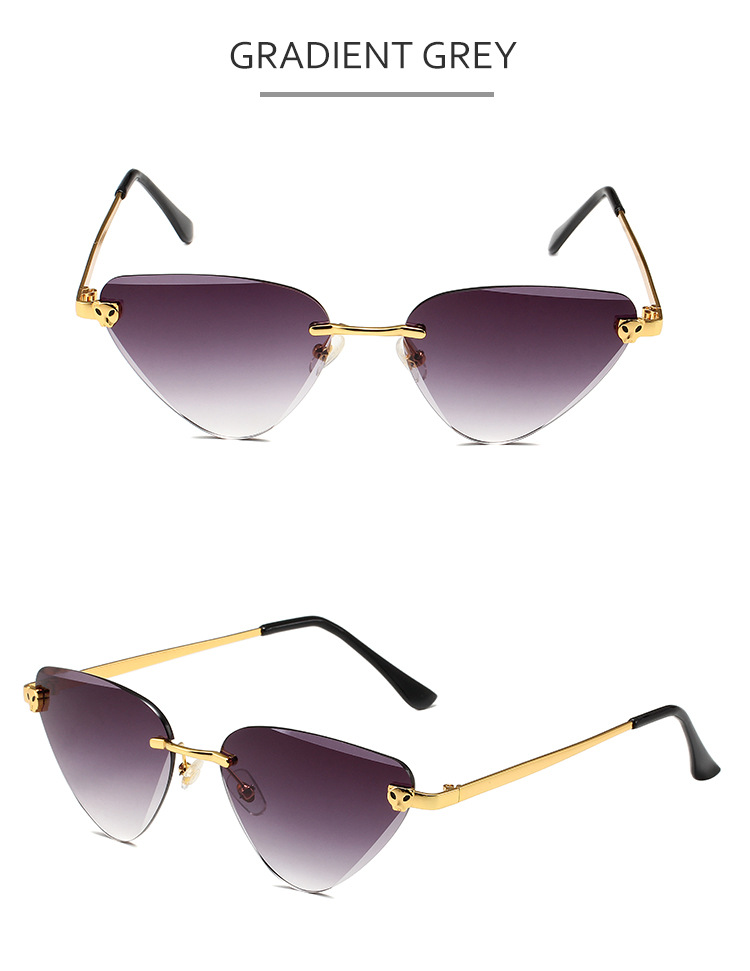 Men's Sunglasses Leopard Frameless Sunglasses New Fashion Wave Legs Personality Sunglasses Trendy Street Shooting Retro Sunglasses_voghion.com