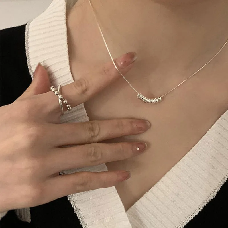 Chains Color Galaxy Pearl Necklace Female Butterfly Indifferent Light Flash Diamond Niche Clavicle Chain_voghion.com