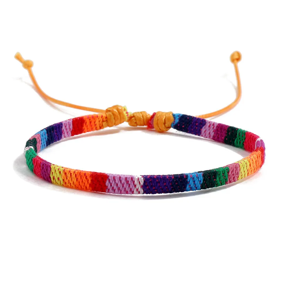 Gewebtes Stoffarmband Ethno Stil Vintage Boho Nepal Armschmuck_voghion.com