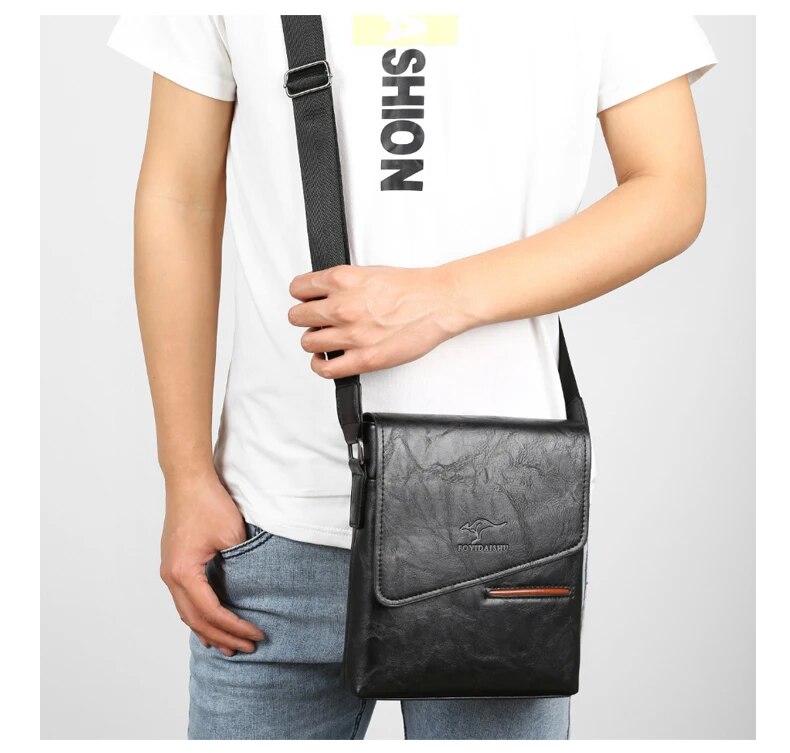 Summer Brand Kangaroo Messenger Bags Leather Casual Crossbody For Men Business Shoulder Bag Male Small Handbag_voghion.com