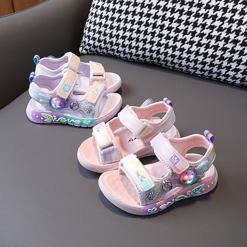 2023 Sommer wasserdichte Sandalen 1-6 Jahre alt 3 Mädchen Prinzessin weiche Sohle Strand Kinder leichte Schuhe_voghion.com