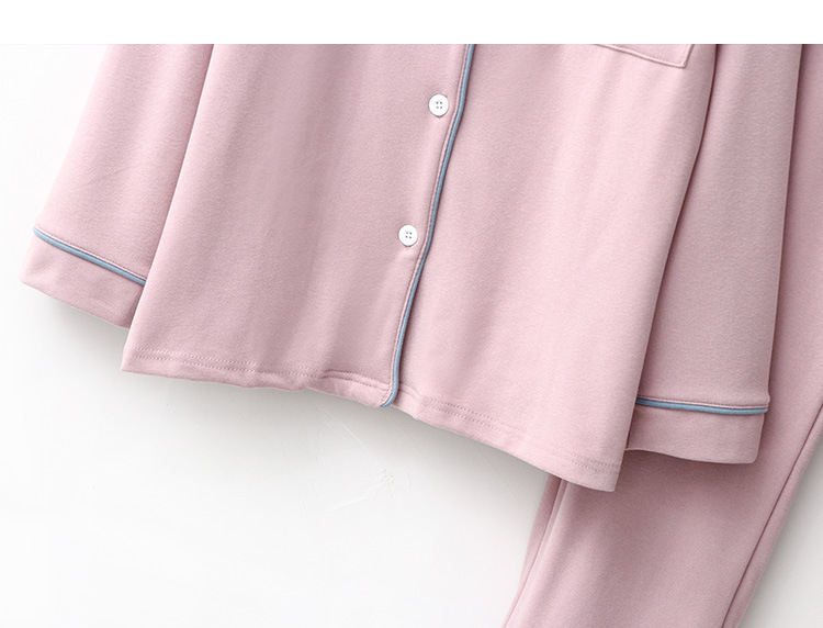 Γυναικεία ρούχα βελούδινο φθινόπωρο και χειμώνα ζεστό ζευγάρι ανδρικές και γυναικείες πιτζάμες πέτο άνετο απλό χρώμα αντίθεσης οικιακά ρούχα μακρυμάνικο κοστούμι_voghion.com