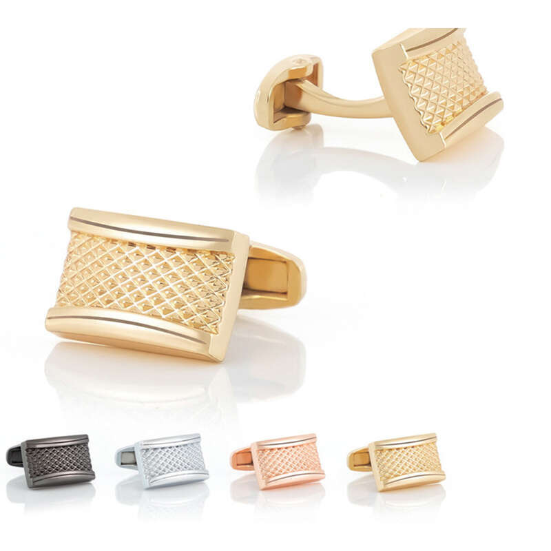 Nieuwe High-end Concave Metal Boutique Heren Franse Overhemd Manchettenknopen_voghion.com