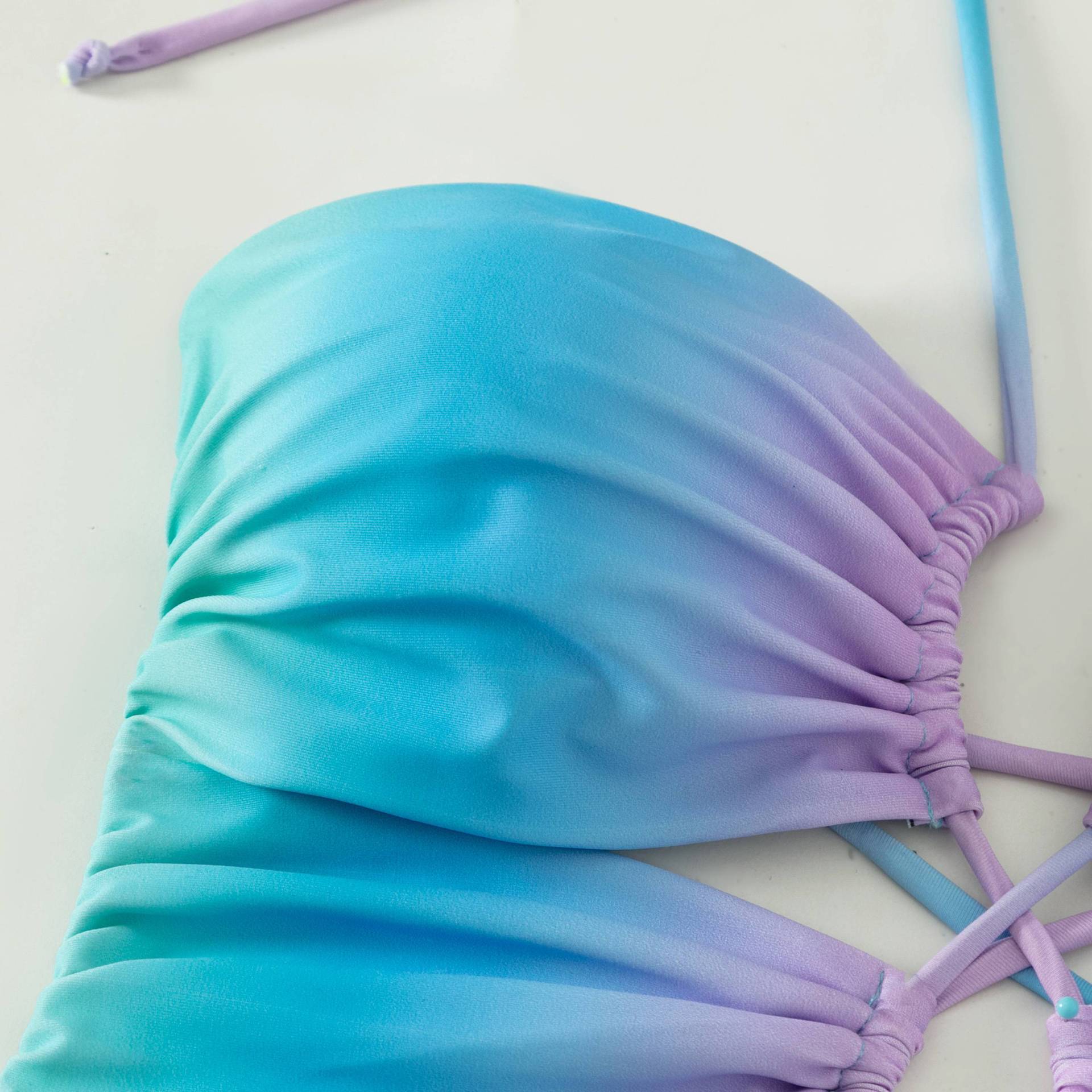 Traje de baño de una pieza bikini nuevo color degradado para mujer_voghion.com