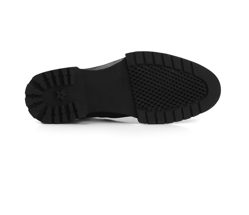 Men’s Shoes leather men's short thick soled big head round boots_voghion.com
