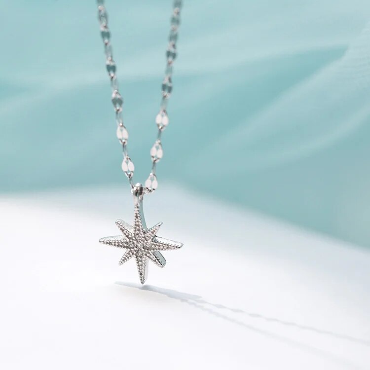 Colier elegant cu lună, stele strălucitoare, pandantiv stratificat, cu cerc, pentru petrecere de ziua de naștere, bijuterii la modă pentru femei_voghion.com