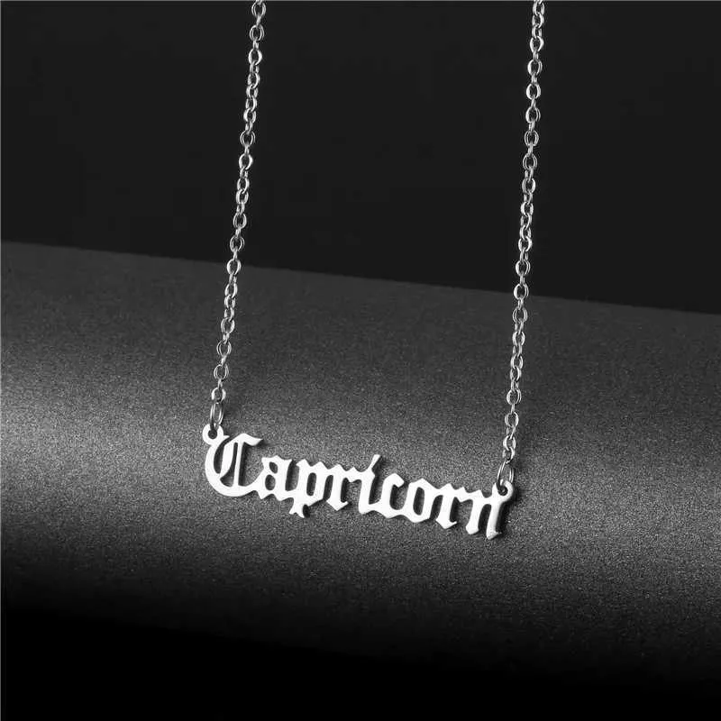 Pendentif Capricorne Verseau Poissons Bélier Taureau Gémeaux Cancer Balance Scorpion Deux Colliers du Zodiaque 12 Constellations_voghion.com