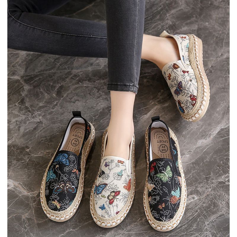 2024 new thick soled cloth women's casual every single shoe shallow mouth flat a slip-on lazy fashion shoes_voghion.com