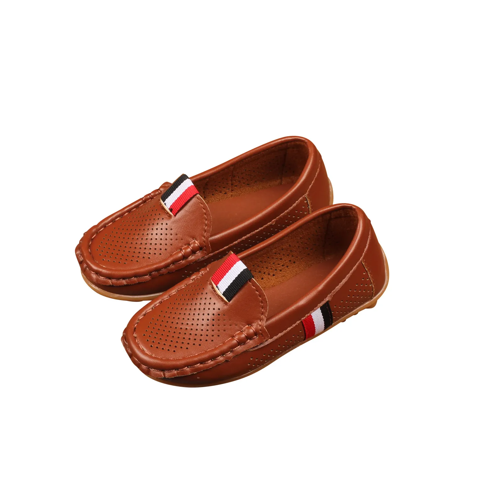 Kanner PU Lieder Jugend Casual Style Happysteps Weich bequem Loafers Slip on Klengkanner Kannerschong Gréissten US5C-US4Y_voghion.com
