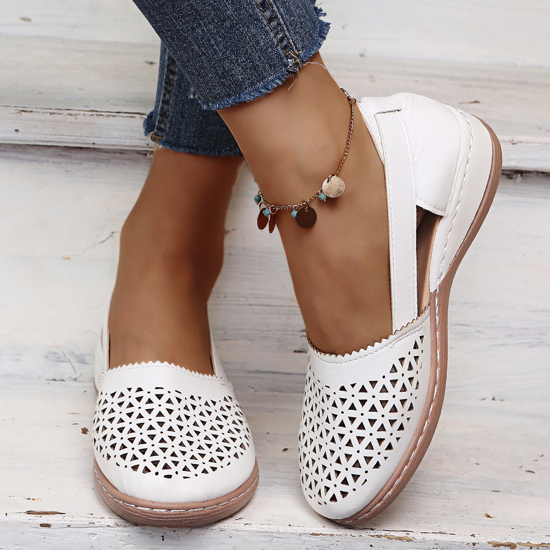 Modische, lässige, perforierte Schuhe für Damen_voghion.com
