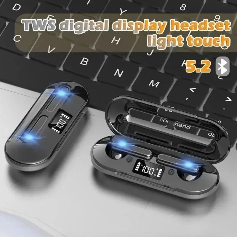 K80 Bluetooth Wireless Earbuds With Led Display And Noise Reduction_voghion.com