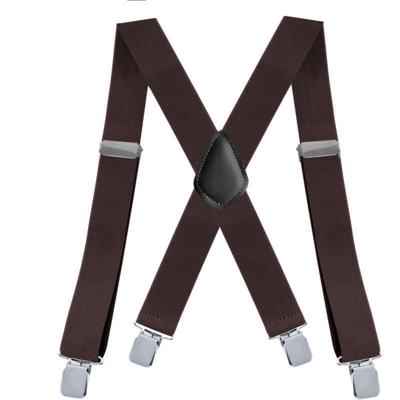 VOOTHOST Strapazierfähige Hosenträger in großer Größe für Männer, für die Arbeit im Freien, 5,1 cm breit, X-Rücken, 4 starke Clips, verstellbare elastische Hosenträgergurte F0216_voghion.com