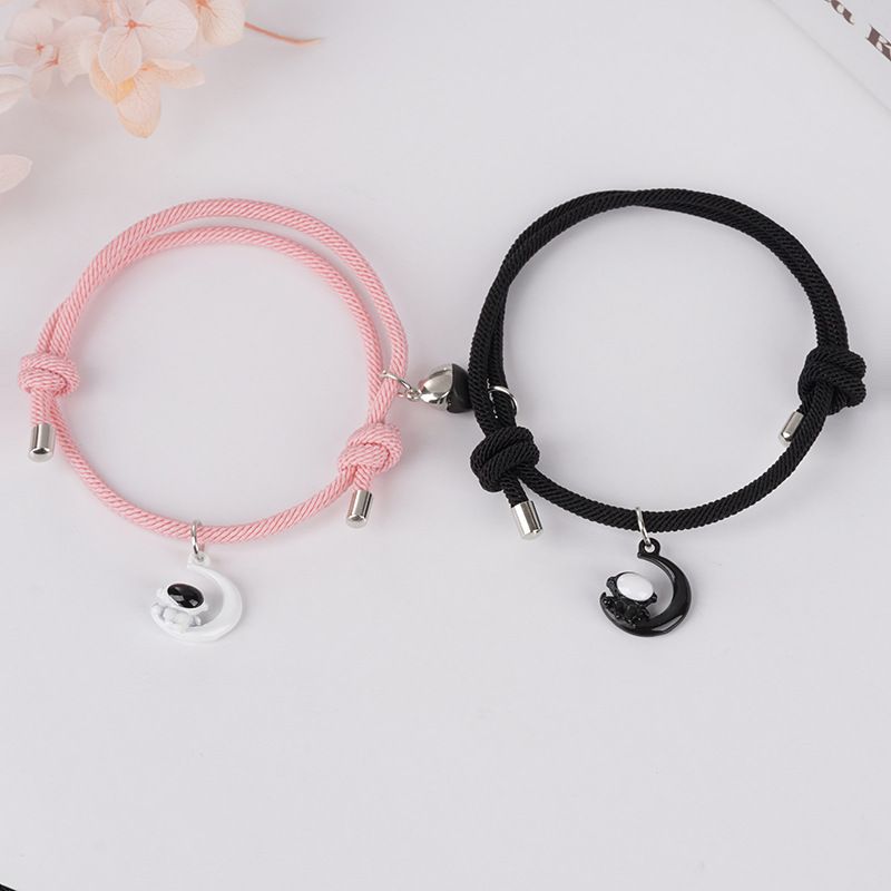 Original Design Söt Djur Astronaut Legering Rep Vävd Kedja Sträng Armband Partihandel_voghion.com