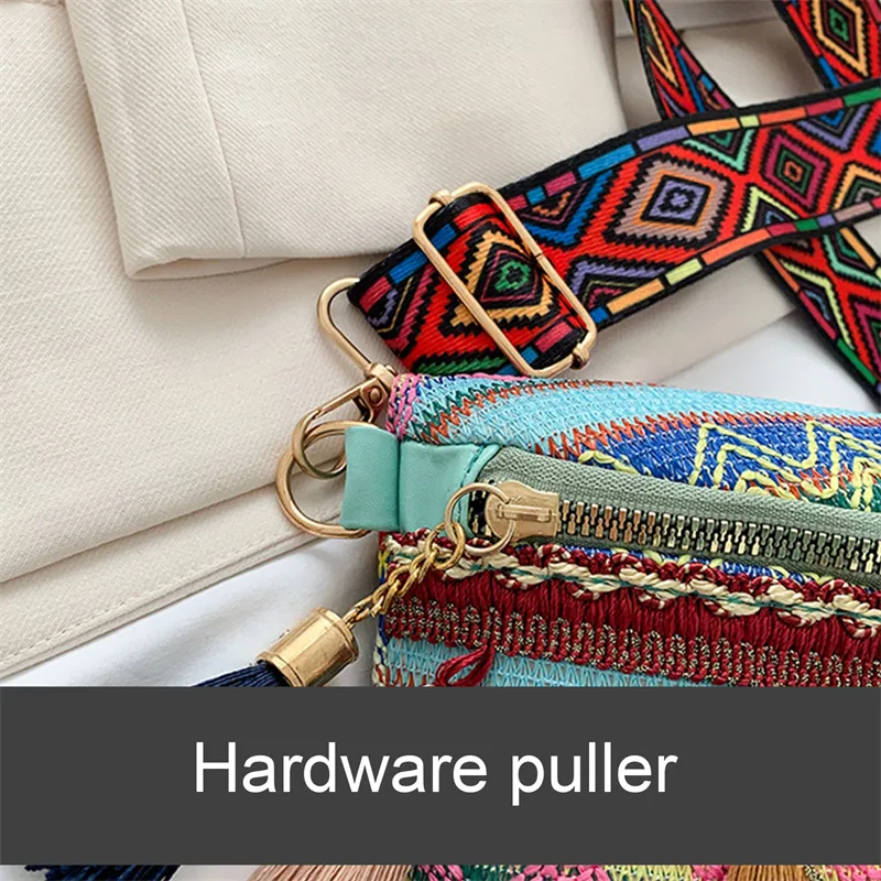 1 borsa a tracolla da donna in pelle intrecciata con nappa, stile retrò, Xinkan, tendenza moda_voghion.com