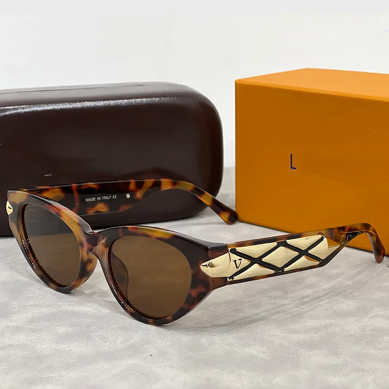 Designer for women Cat Eye Personalized Design Gold Leg Sunglasses with box Driving Travel Shopping Beach View More_voghion.com