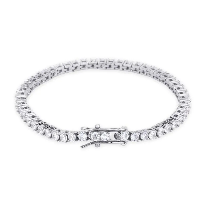 Bracciale tennis in argento sterling da 3 mm e 5 mm di alta qualità, con zirconi cubici e diamanti da uomo, braccialetti Pulsera_voghion.com