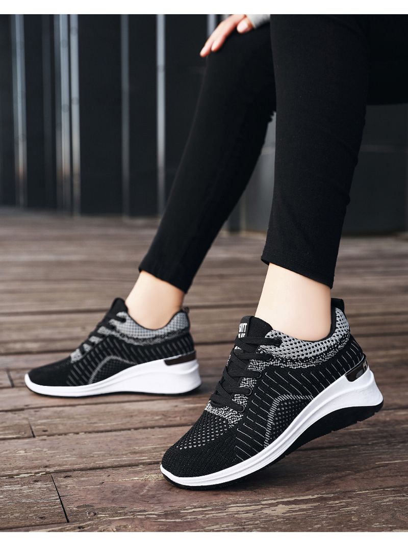 Women's Inner Height Increasing Sports Shoes For Daily Comfort_voghion.com