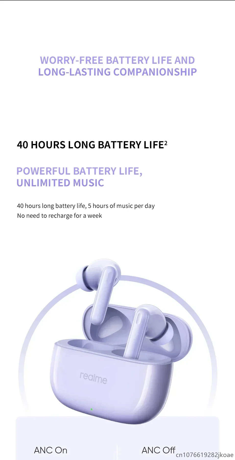 Realme Buds T310 Bluetooth Headphones With Active Noise Cancelling_voghion.com