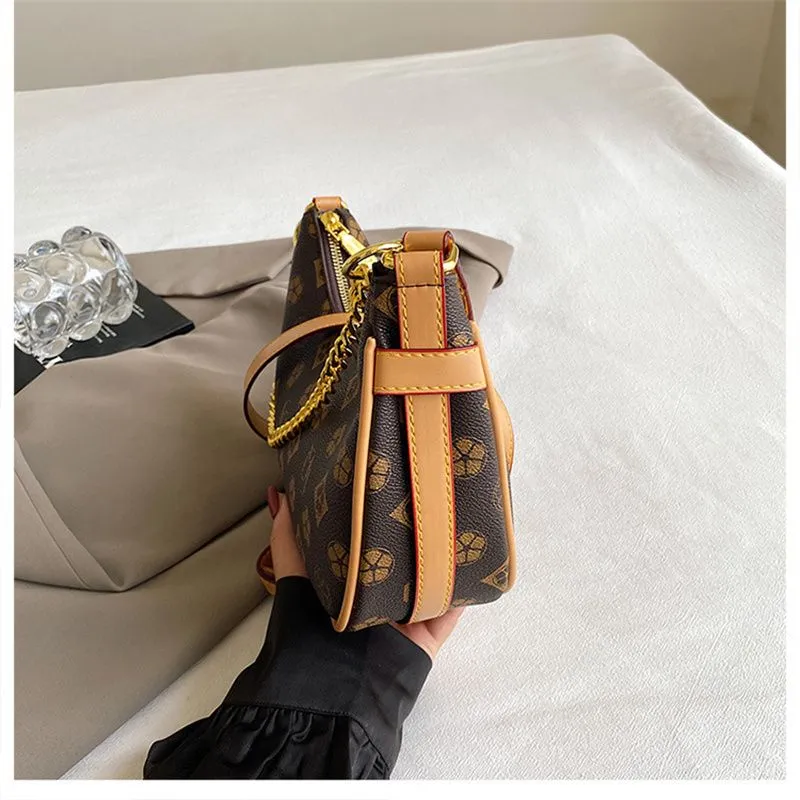 Free Shipping 2025 New Designer Fashionable Commuting Tote Premium Texture Printed Single Shoulder Diagonal Cross Armpit_voghion.com