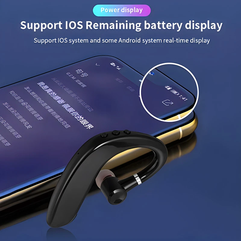 Wireless Bluetooth Earphone Single Business Headset Long Standby_voghion.com