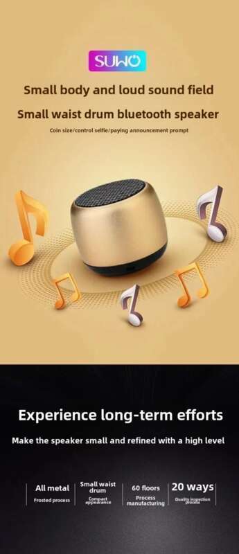 M1 Kabelloser Mini-Bluetooth-Lautsprecher, Metallstahlkanone, tragbares kleines Audiosystem für den Außenbereich_voghion.com