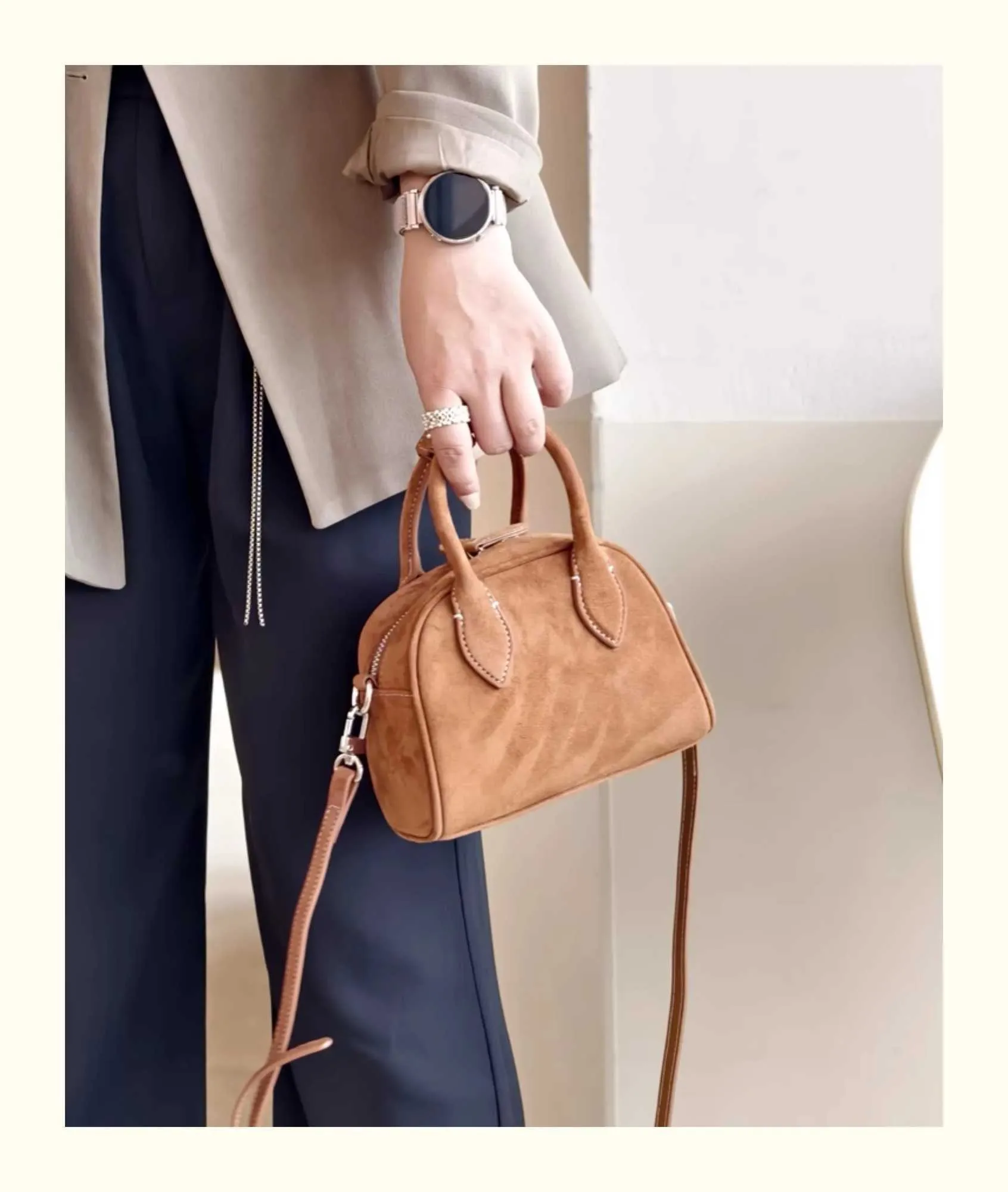 Suède pillow crossbody tas dames retro echt lederen handtas_voghion.com