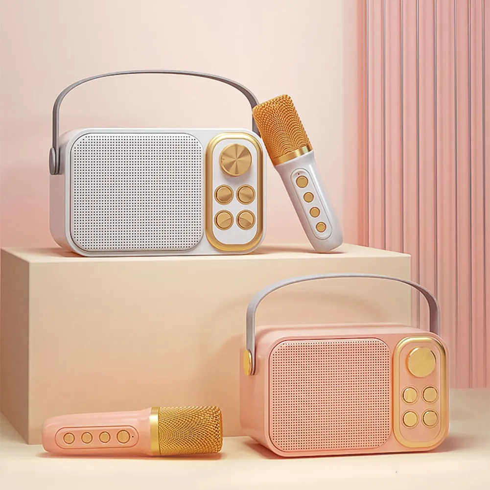 Microphones Bluetooth Speaker Classical Retro Players Karaoke Stereo Sound Portable Mini Speakers Subwoofer Home Travel_voghion.com