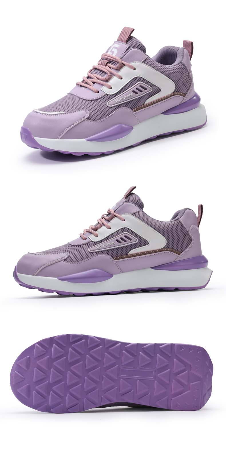 GUYISA Scarpe antinfortunistiche e da lavoro da donna con punta in acciaio 0283pk 37-43_voghion.com
