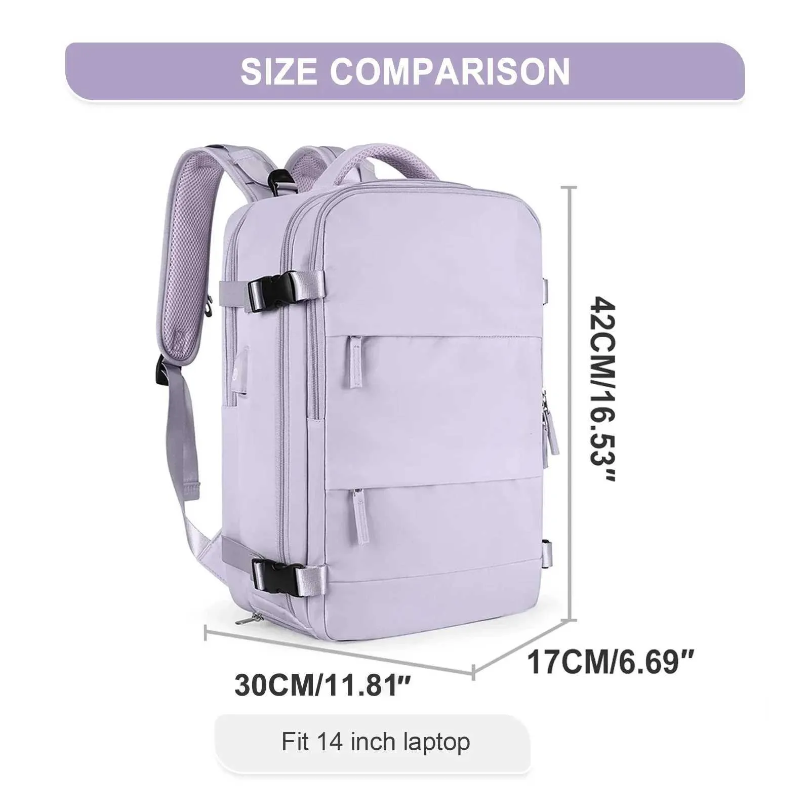Reiserucksack für Frauen, Handgepäck, Laptop-Rucksack, flugzugelassen, Flugzeugtasche, Ryanair Business Lage Ba241116_voghion.com