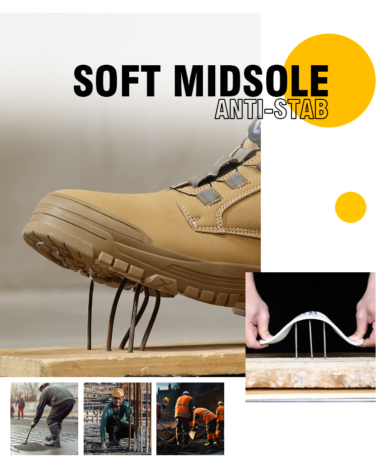 Bottes de sécurité GUYISA pour hommes, chaussures de travail imperméables, embout en acier, résistantes à l'usure, 5035, 39-45_voghion.com