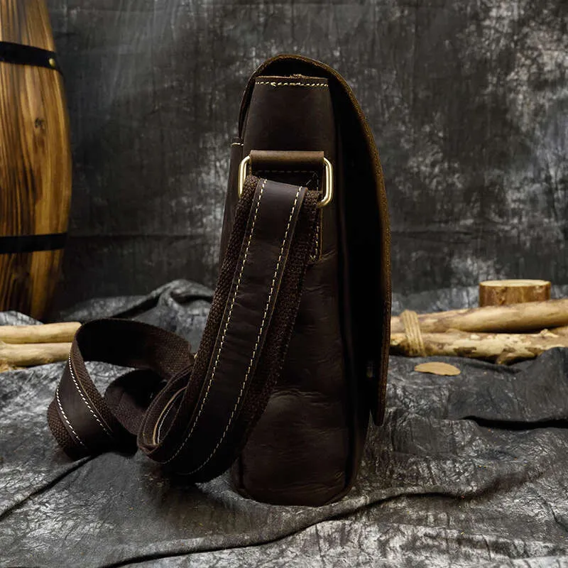Vintage Crazy Horse Aktentaschen Laptop Büro Für Männer Abdeckung Messenger herren Leder Tasche Computer Taschen_voghion.com