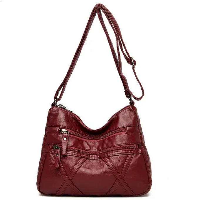 Borsa a tracolla e messenger da donna in morbida pelle grigia_voghion.com