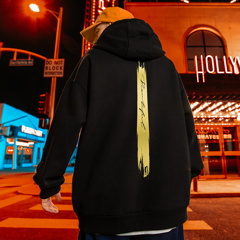 Street Bear Trendy Brand Hip Hop Maglione da uomo in peluche con cappuccio Large Plus Fat ins Pullover Coppia cappotto 8XL_voghion.com