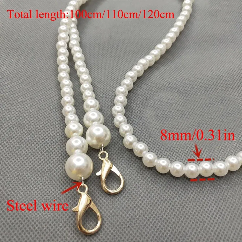 100110120cm voor Tassen Accessoires Handtassen DIY portemonnee Vervangende Lange Kralenketting Parel Schouderband Voor Tas 240828_voghion.com