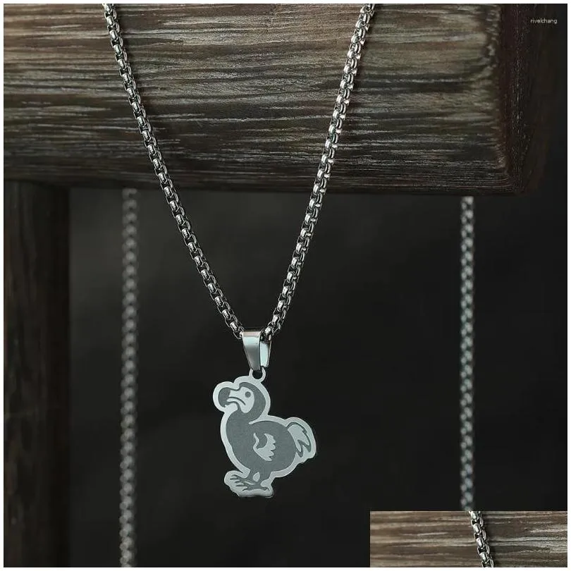 Collane con ciondolo Chengxun Collana di animali in gomma con uccello estinto per uomini e donne Gioielli semplici Consegna a domicilio per compleanno_voghion.com